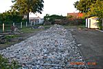 Unterbau der Fahrbahn aus Abbruchmaterial